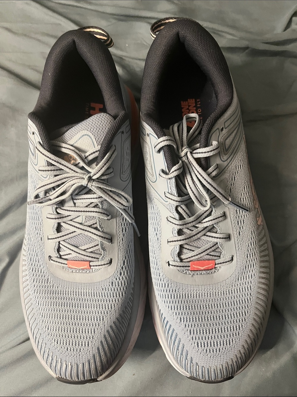 Hoka One One Bondi 7 Size 10 Women's Light Blue and Pink Athletic Running Shoes